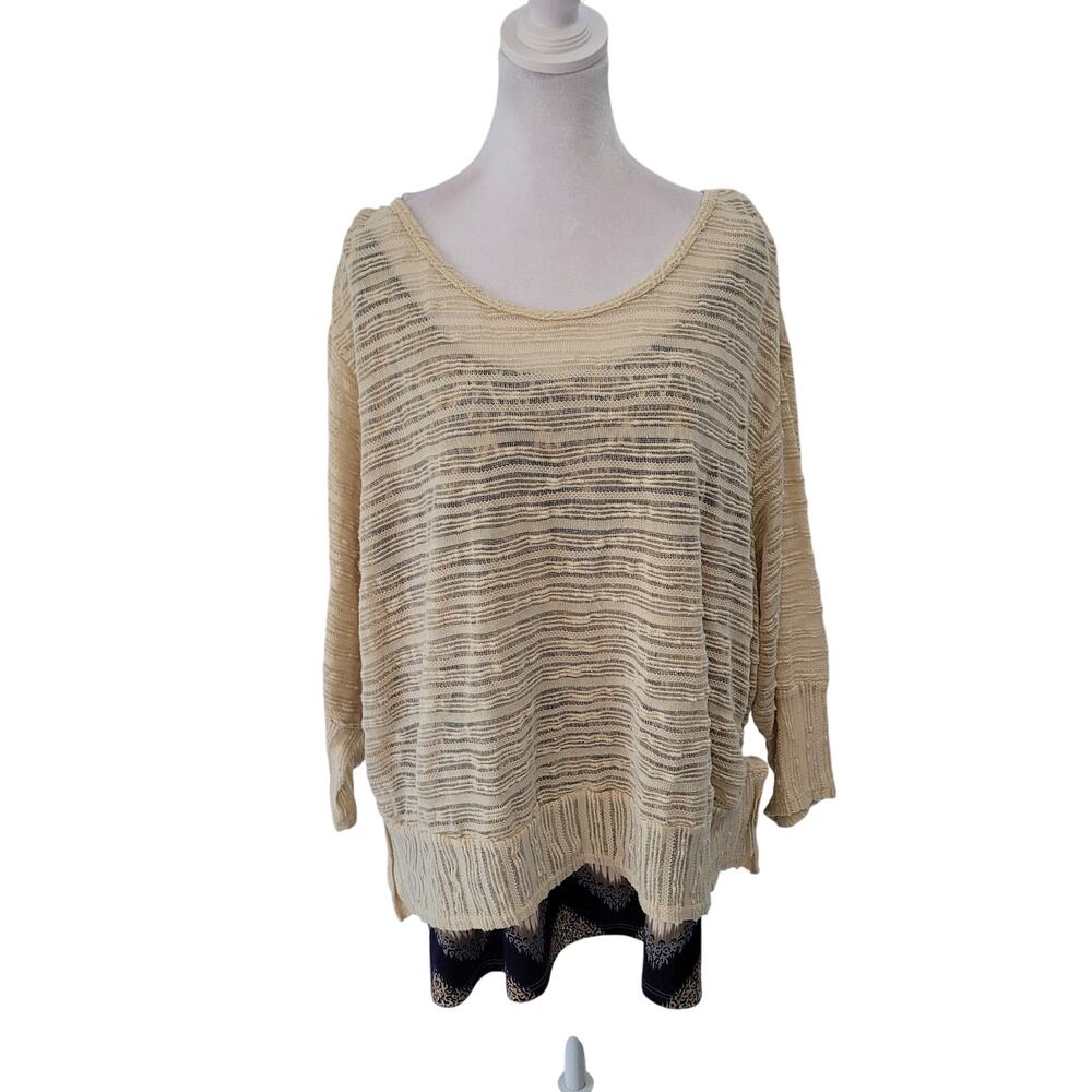 Notations Size 3X Tank Sweater Set Animal Print Purple Tan Two Piece